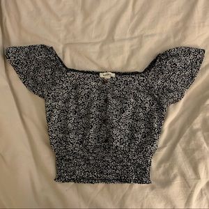 Off the shoulder floral crop